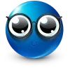 Стикер 54 Blue Face Emoji