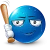Стикер 26 Blue Face Emoji