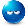 Стикер 57 Blue Face Emoji