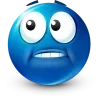 Стикер 15 Blue Face Emoji