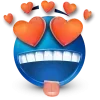 Стикер 40 Blue Face Emoji