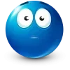 Стикер 44 Blue Face Emoji