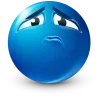 Стикер 52 Blue Face Emoji