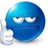 Стикер 22 Blue Face Emoji