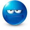 Стикер 58 Blue Face Emoji