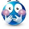 Стикер 14 Blue Face Emoji