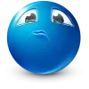 Стикер 53 Blue Face Emoji