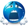 Стикер 33 Blue Face Emoji