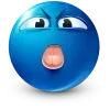 Стикер 60 Blue Face Emoji