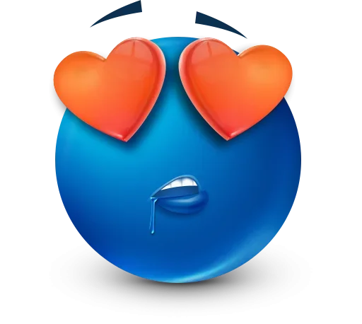 Стикер 10 Blue Emotions
