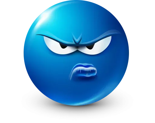 Стикер 21 Blue Emotions