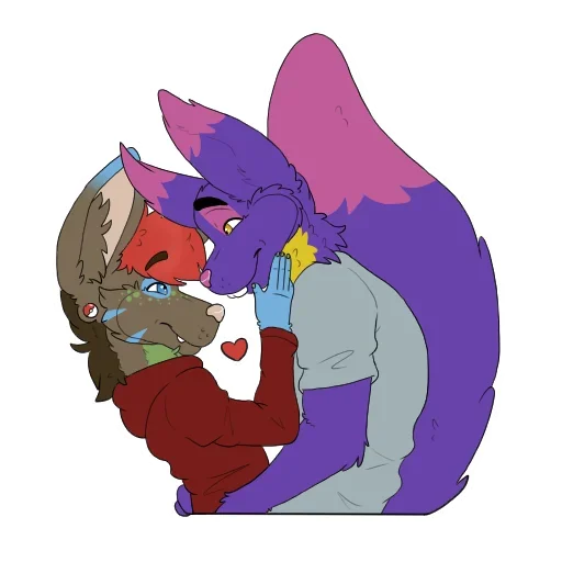 😙 Стикер «Blue Fluffy» для Telegram