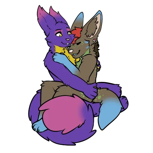 😚 Стикер «Blue Fluffy» для Telegram