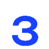 Стикер 9 blue font