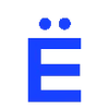 Стикер 7 blue font