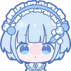 Стикер 53 blue girl