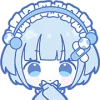 Стикер 10 blue girl