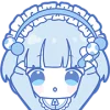 Стикер 12 blue girl
