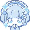 Стикер 58 blue girl