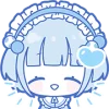 Стикер 17 blue girl