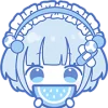 🤩 Эмодзи «blue girl» для Telegram