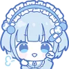 Стикер 48 blue girl