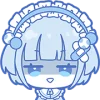 Стикер 44 blue girl