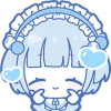 Стикер 21 blue girl