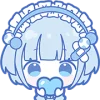 Стикер 16 blue girl