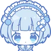 Стикер 32 blue girl