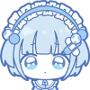 Стикер 46 blue girl