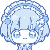 Стикер 42 blue girl