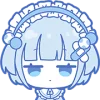 Стикер 37 blue girl