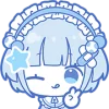 Стикер 51 blue girl