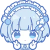 Стикер 60 blue girl