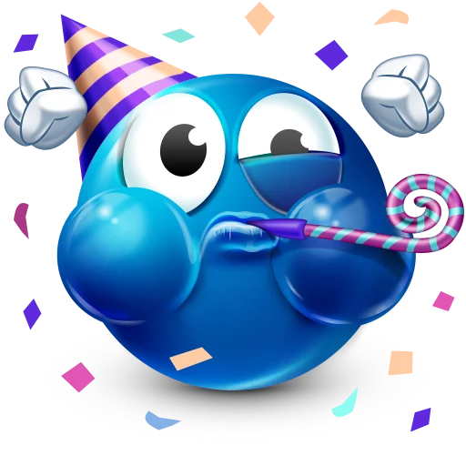 🥳 Стикер «Bluemoji or Joobi» для Telegram