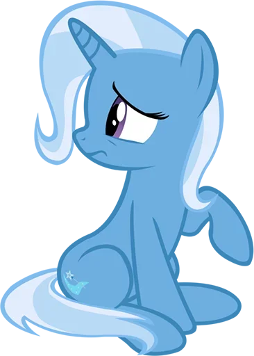 ☹️ Стикер «Blue Pony» для Telegram