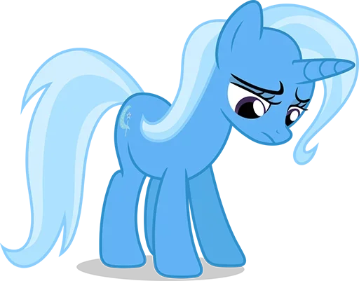 😑 Стикер «Blue Pony» для Telegram