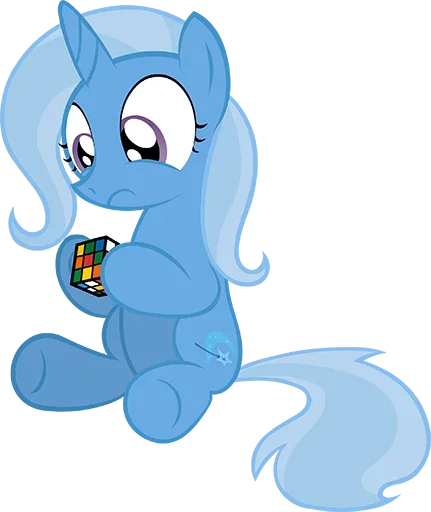 😜 Стикер «Blue Pony» для Telegram
