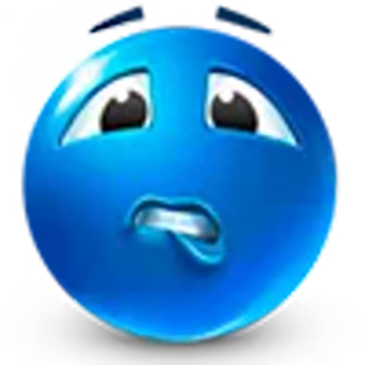 🤔 Эмодзи «blue face» для Telegram