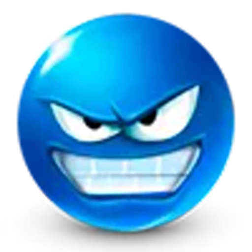 😤 Эмодзи «blue face» для Telegram