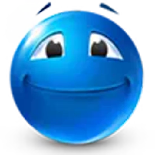 ☺️ Эмодзи «blue face» для Telegram