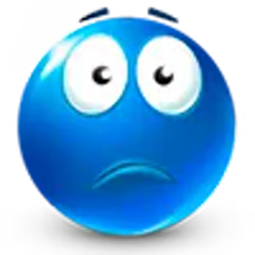 ☹️ Эмодзи «blue face» для Telegram
