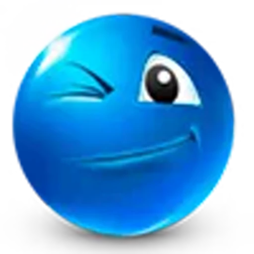 😉 Эмодзи «blue face» для Telegram