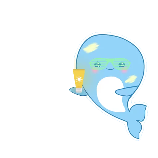 ☀ Стикер «Blue Whale Challenge» для Telegram
