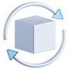 🔄 Эмодзи «3D blue-white icons» для Telegram
