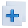 ➕ Эмодзи «3D blue-white icons» для Telegram