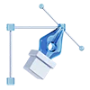 ✒️ Эмодзи «3D blue-white icons» для Telegram