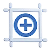 ➕ Эмодзи «3D blue-white icons» для Telegram