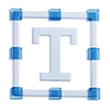 🔤 Эмодзи «3D blue-white icons» для Telegram